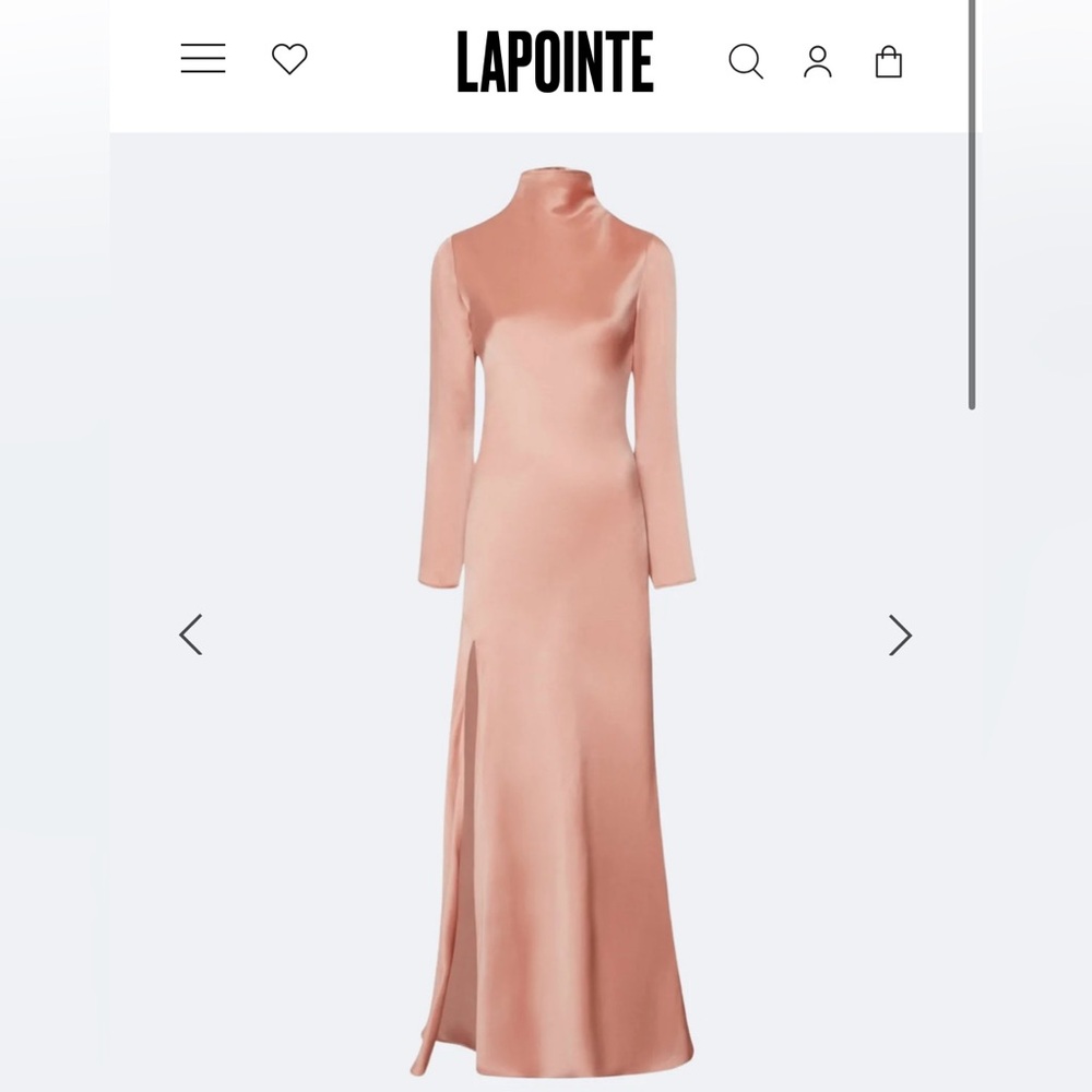 LAPOINTE Satin Bias Gown